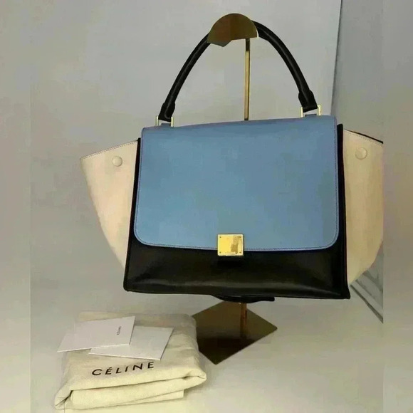 Celine Colorblock Leather Top Handle Bag Authentic - Picture 4 of 15